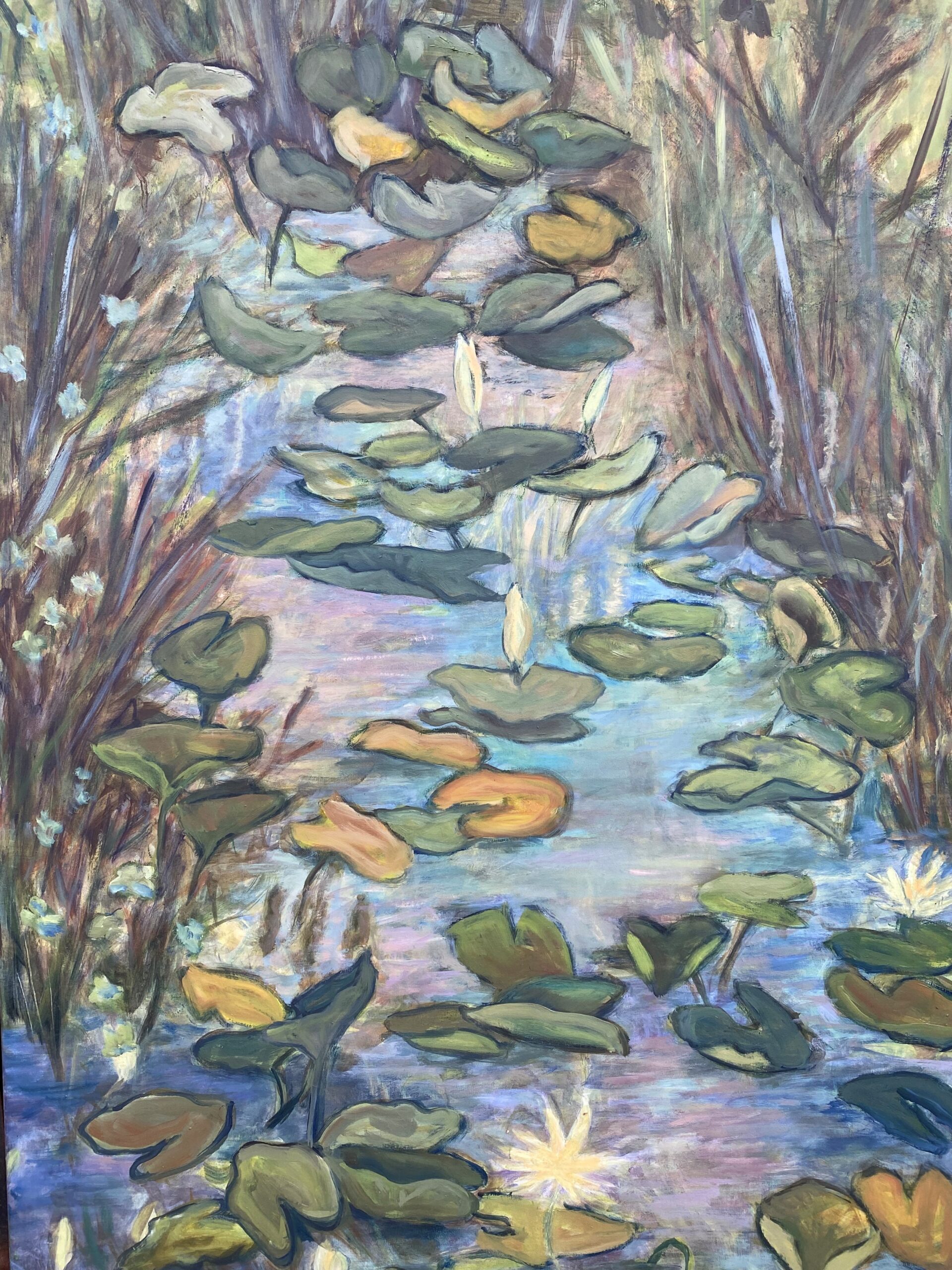 Image: Amanda Goodge, Frog Habitat. Oil over acrylic